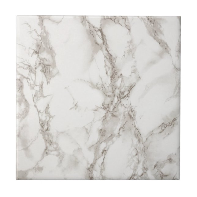 Modern vit Marble Struktur Mönster Kakelplatta (Framsidan)