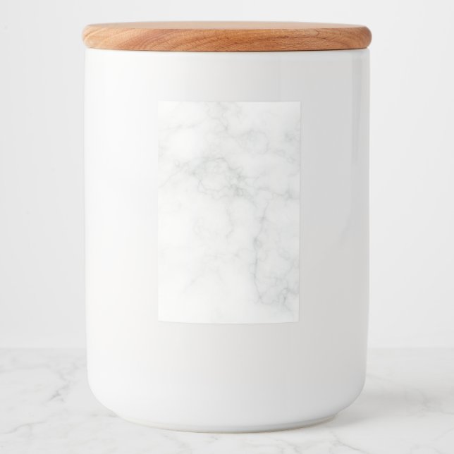 Modern vit marmor mat etikett (Framsida)
