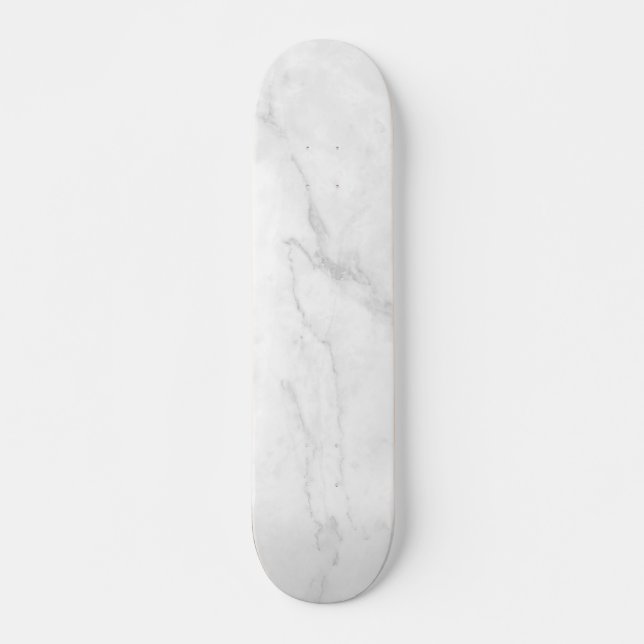 Modern vit marmor mini skateboard bräda 18,5 cm (Framsida)
