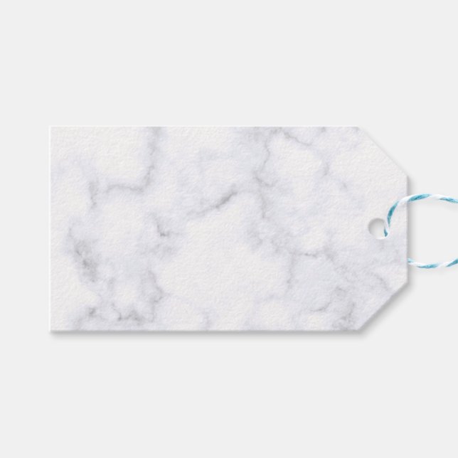 Modern vit marmor presentetikett (Framsidan (Horisontell))