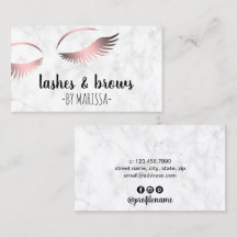 Modern vit marmor ro guld lash & broms