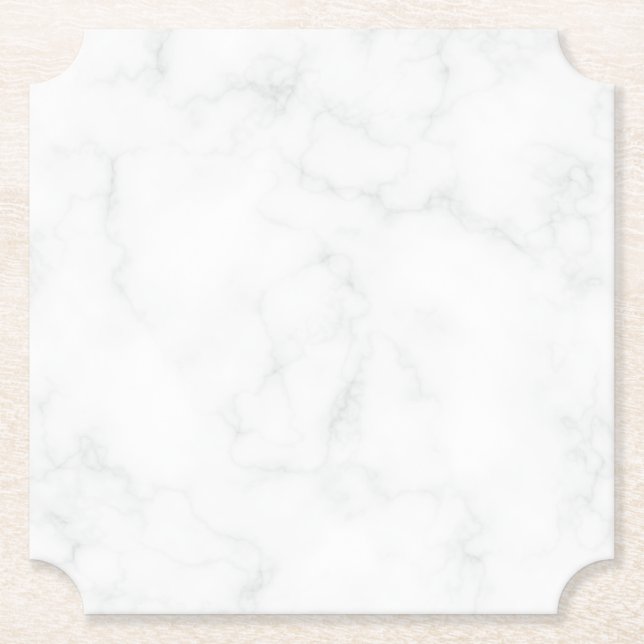 Modern vit marmor underlägg papper (Framsida)