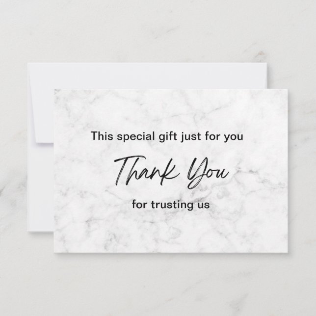 Modern vit marmoraestetik tack kort (Framsida)