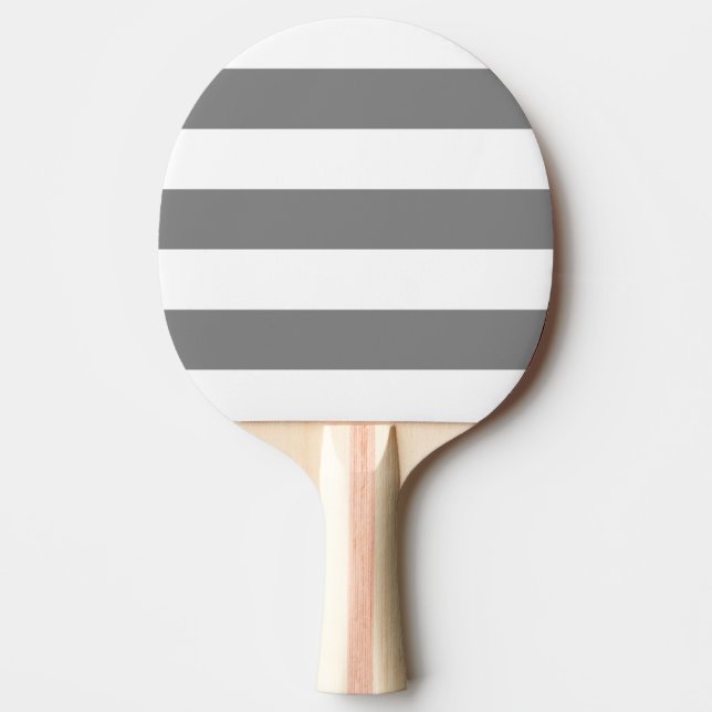 Modern Vit, Medelgrå Rand Pingisracket (Framsidan)