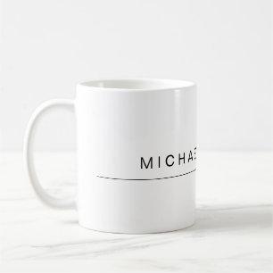 Modern vit, minimalistisk, vanlig Elegant-Professi Kaffemugg