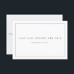 Modern vit möhippeinbjudan inbjudningar<br><div class="desc">Denna eleganta och minimalistiska vita möhippeinbjudan har modern typografi och ren text för en enkel och stilren vit design som du kommer att älska. Lägg till anpassad text för att ge eventuell ytterligare information som dina gäster behöver. Hör gärna av dig till mig om du har några designrelaterade frågor -...</div>