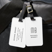 Modern vit monogrammerad