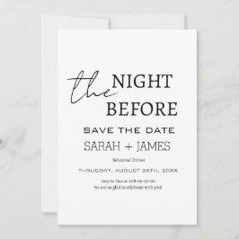 Modern Vit natten före repetitionsmiddagen Spara Datumet