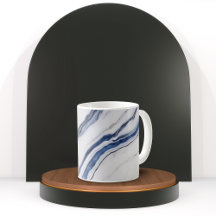 Modern vit och blå minimalistisk marmor