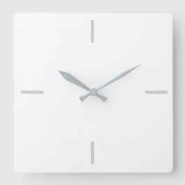 Modern vit och Grått-minimalistisk Fyrkantig Klocka
