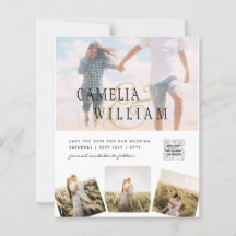 Modern Vit- och Svart FOTO-inbjudan QR