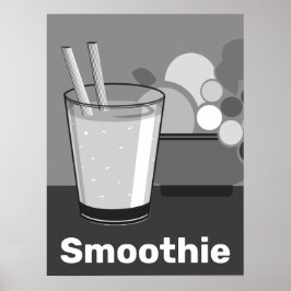 Modern vit och svart köks poster