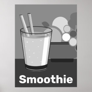 Modern vit och svart köks poster