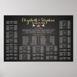 Modern vit och svart linjefartyg Bröllop Poster