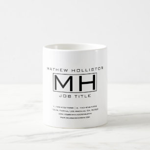 Modern vit och svart Professionell Kaffemugg
