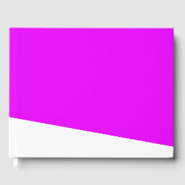 Modern vit omslag runt kanten på tropisk Rosa Gästböcker