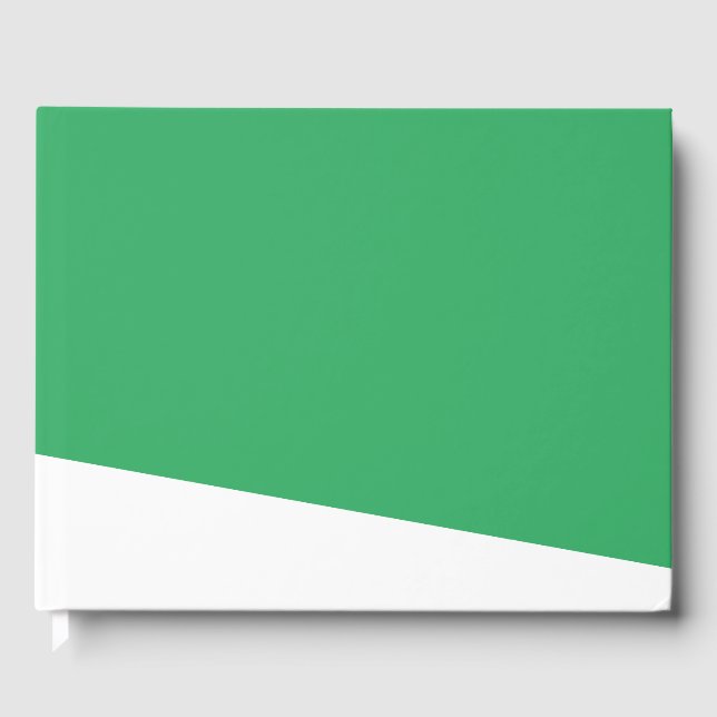 Modern vit omslutning runt Wedge on Sea Grönt Gästböcker (Framsida)