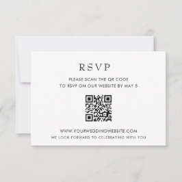 Modern vit QR-kod för enkel Elegant OSA Kort