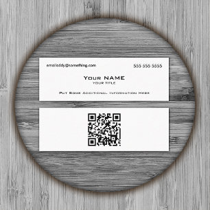 Modern vit QR-kod Mini Visitkort