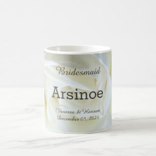 Modern Vit ros Monogrammed Kaffemugg