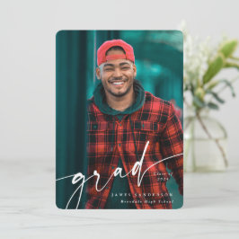 Modern vit skript - överlägg två foto Studenten Meddelande