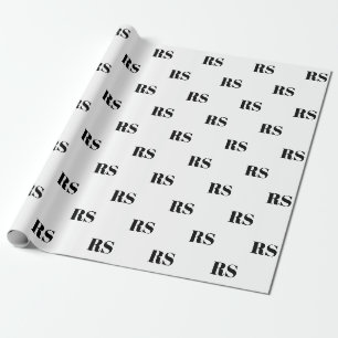 Modern vit svart anpassningsbar, första mönster presentpapper