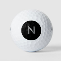 Modern vit typsnitt svart cirkelmonogram