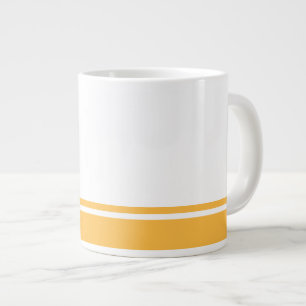 Modern Vita varvet Gult Grund Rim Tävla Rand Jumbo Mugg