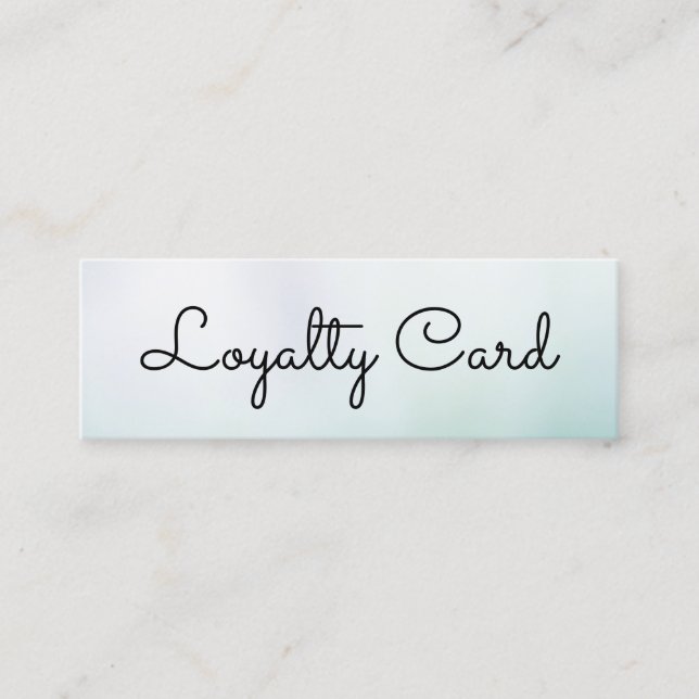 Modern Vitt övertoningssalon Lojalitetskort (Framsida)