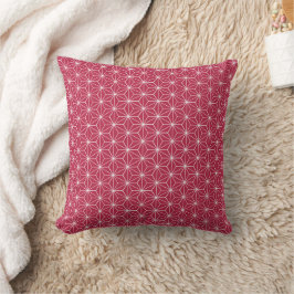 Modern Viva Magenta Geometric Japanska Kudde