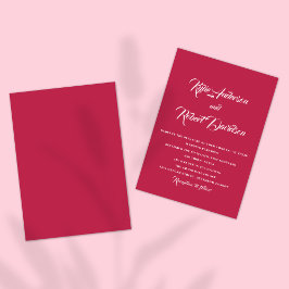 Modern Viva Magenta Sunset och Citrus Inspired Inbjudningar
