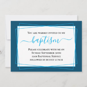 Modern Vuxen Baptism-inbjudan Inbjudningar