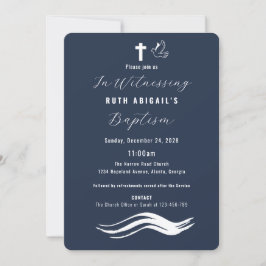 Modern Vuxen Baptism Inbjudningar