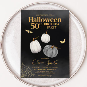 Modern Vuxen Halloween-Födelsedagsfest Inbjudningar