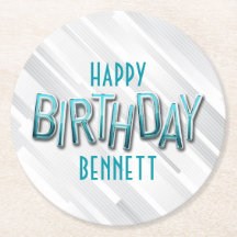 Modern Vuxen Teal Birthday
