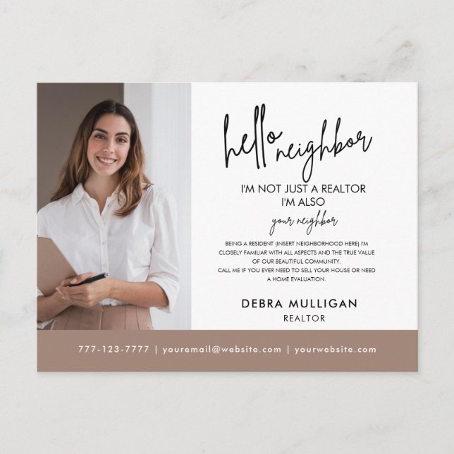 Modern vykort för äkta Gods-mäklare (Framsida)