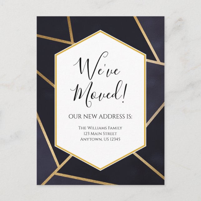 Modern vykort för geometrisk Flytta (Framsida)