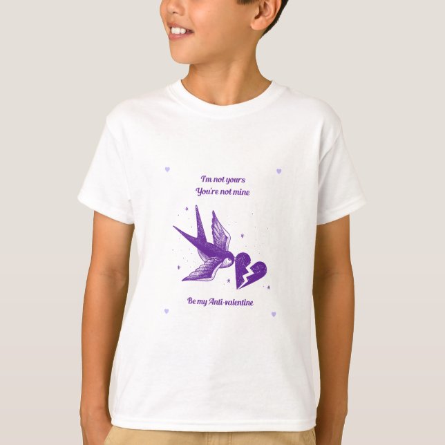 Modern Wall Art Broken Heart Dark Romance Gothic T Shirt (Framsida)