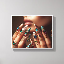 Modern Wall Decor Nail Art-ramkonst Canvastryck