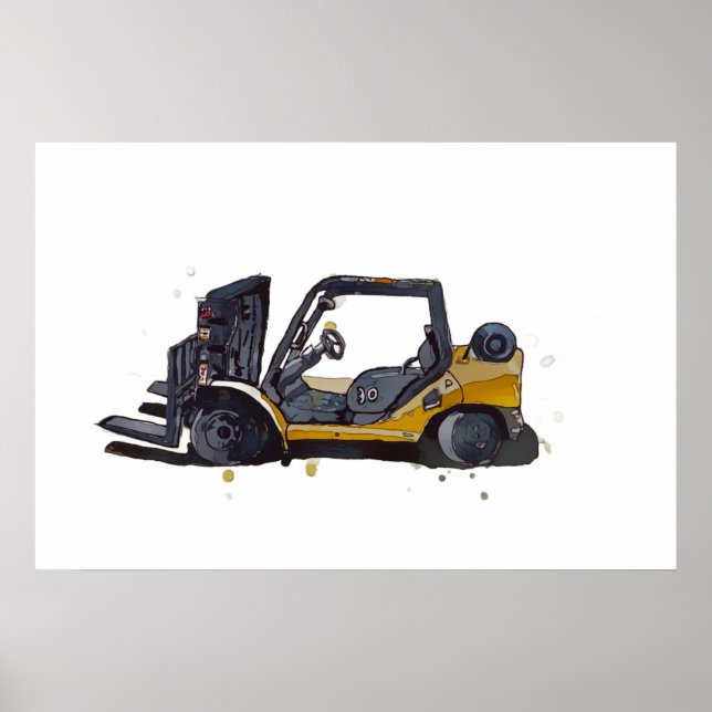 Modern warehouse forklift poster (Framsidan)