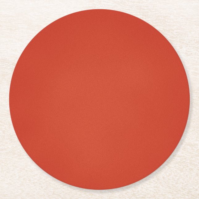Modern Warm Red Grainy Struktur Underlägg Papper Rund (Framsidan)