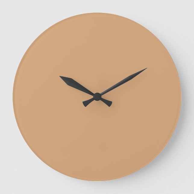 Modern Warm Sand Wall Clock - Anpassade Stor Klocka (Framsida)