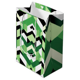 Modern Wasabi Grön Block Chevron Design Gåva