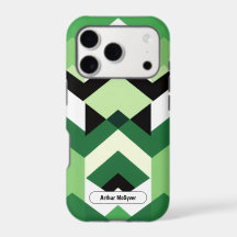 Modern Wasabi Grön Block Chevron Design Present