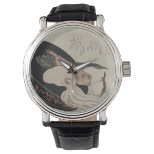Modern Watch with Vintage Japansk Art Image Armbandsur
