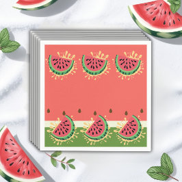 Modern Water Melon Splash Baby Shower Pappersservett