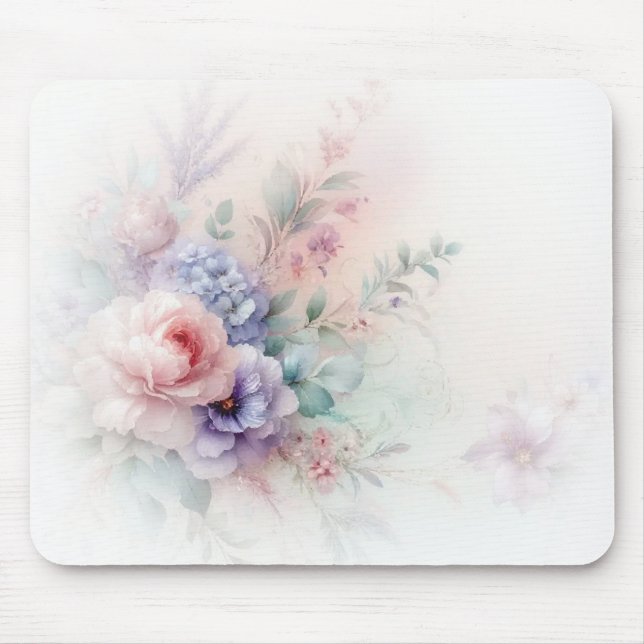 Modern Watercolor Aquarell Flowers Painting Trendy Musmatta (Framsidan)