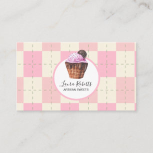 Modern Watercolor Artisan Sweets Bakery Visitkort