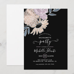 Modern Watercolor Blommigt Bachelorette Party Inbjudningar