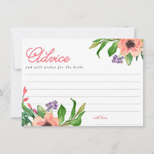 Modern Watercolor Blommigt Möhippa Adapter Rådkort